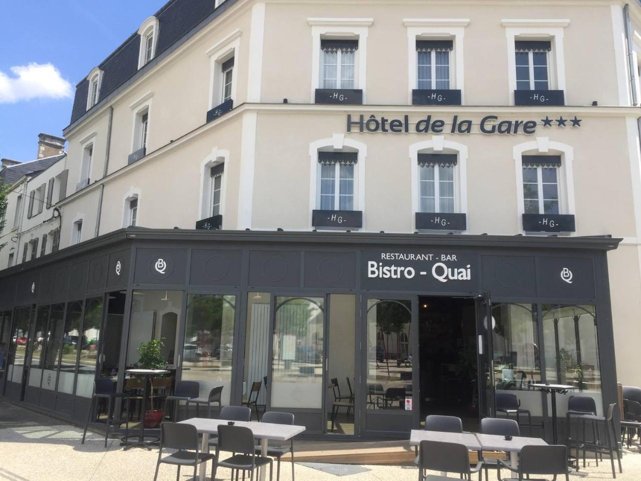 Hotel De La Gare - Restaurant Bistro Quai La Roche-sur-Yon Exteriör bild